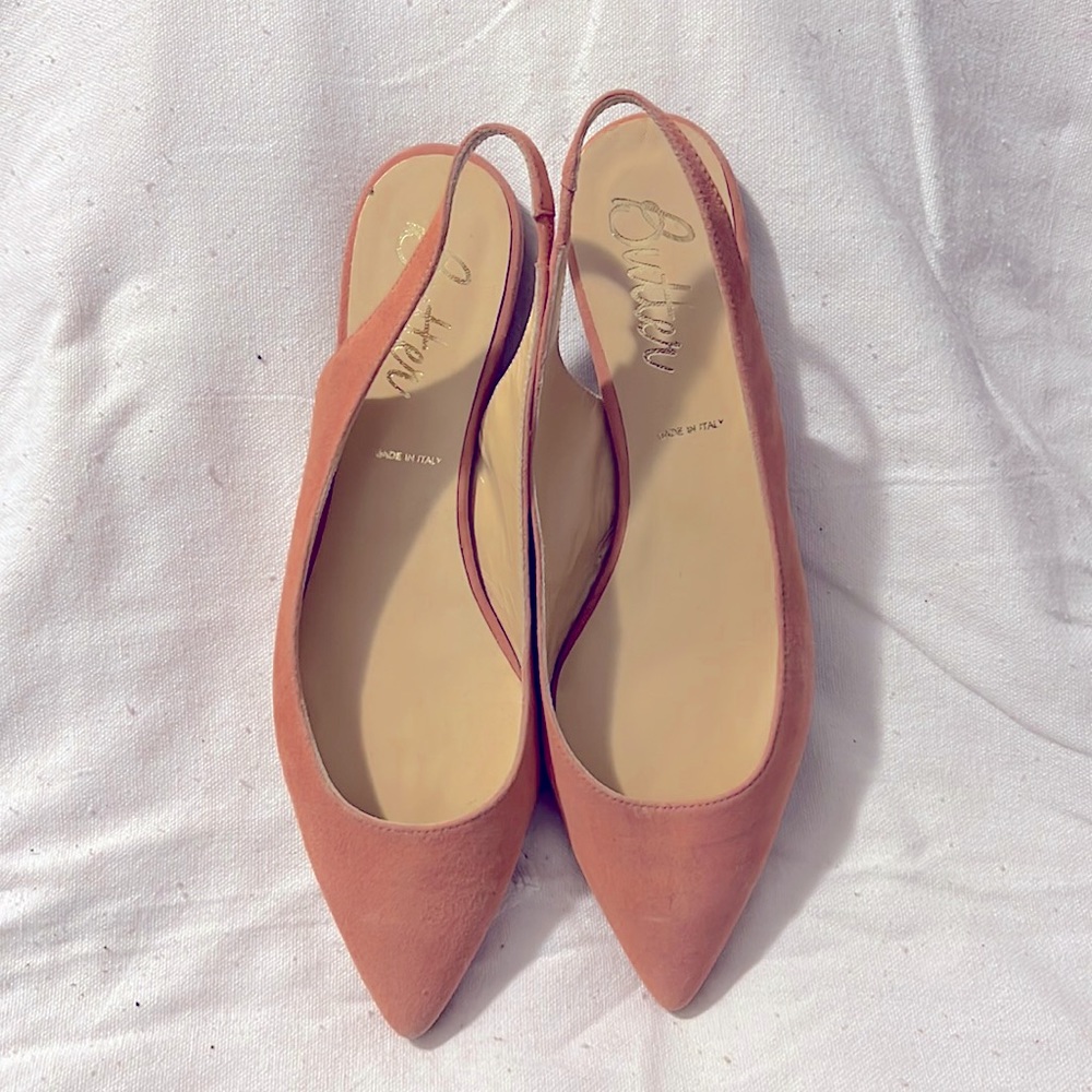 Butter Italian Leather Ballerina Flats 9.5